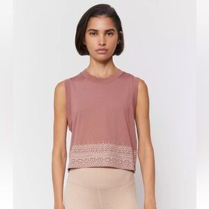 Spiritual Gangster Embroidered Cropped Tank Large